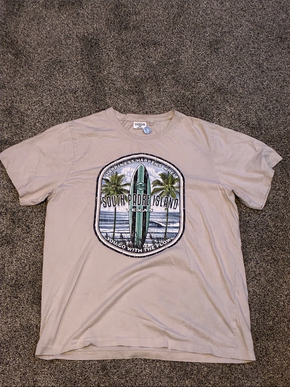 South Padre Island Graphic Tee - Beige